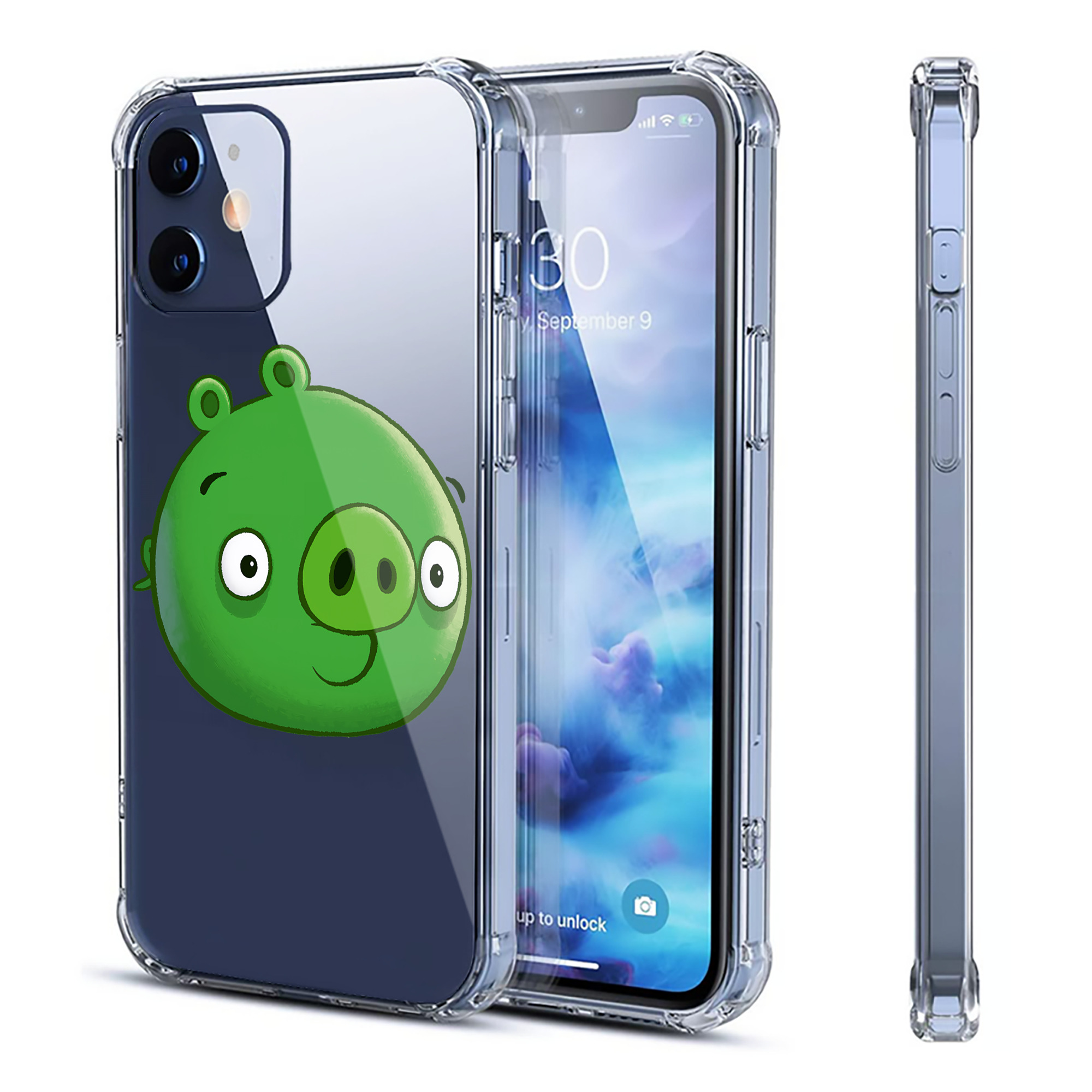 （画像用） Angry Birds アングリーバード 【iPhone 12シリーズ対応】透明スマホケース（クリアソフトケース）